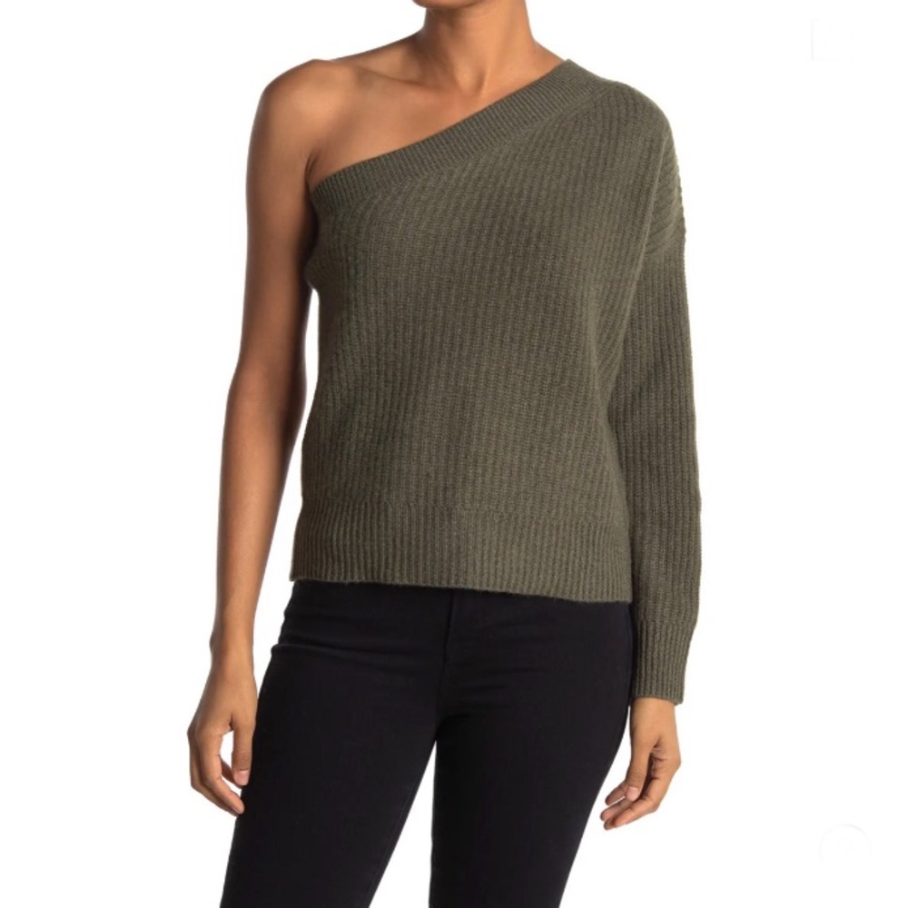 360 CASHMERE Lena One Shoulder Cashmere Sweater